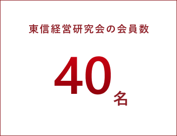 東信経営研究会の会員数は2024年時点で40名が在籍しています。